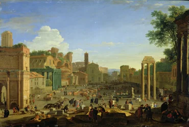Vue du Campo Vaccino à Rome, c.1631